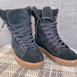 Coach  Black Suede High Tops (Women’s Size 5.5)